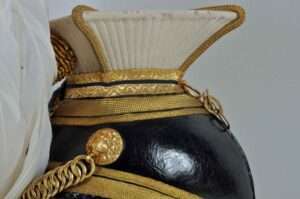 17th Lancers helmet top close-up