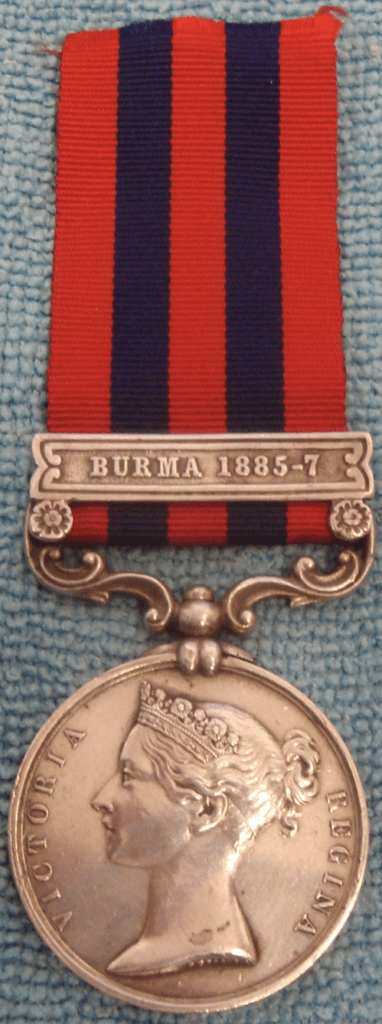 1854 India General Service Medal with Burma 1885-7 Bar for sale