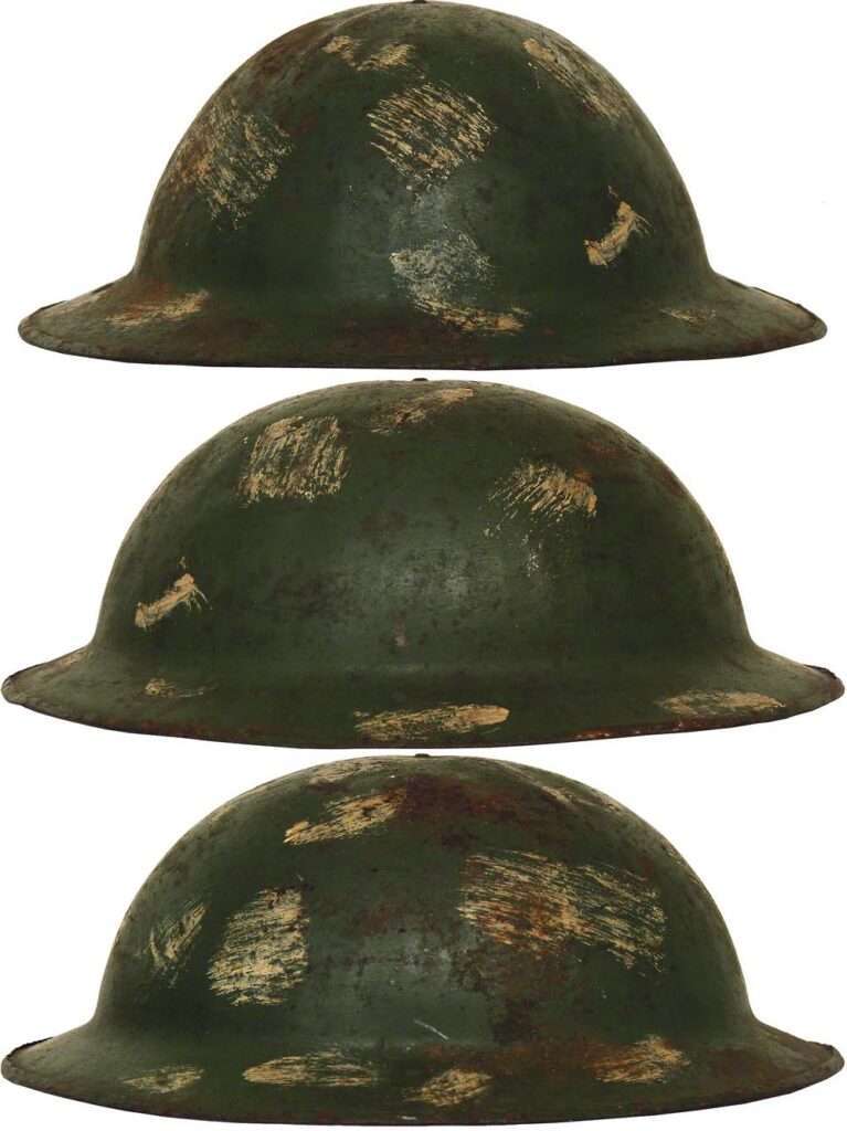 WW1 British Camouflaged helmet for sale