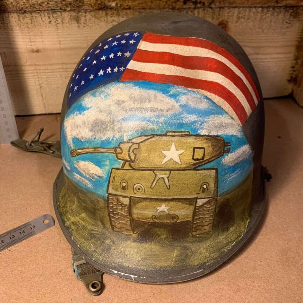 American Helmet Sherman Tank Paint