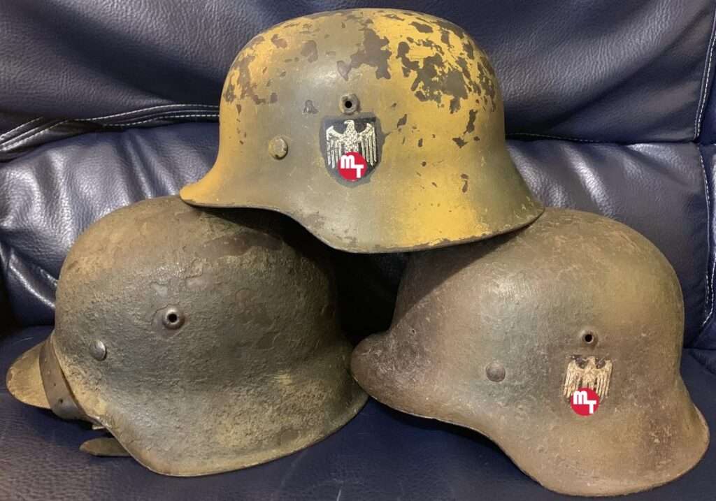 WW2 normandy camouflaged helmet