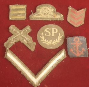WW1 WW2 Trade Badges Front View