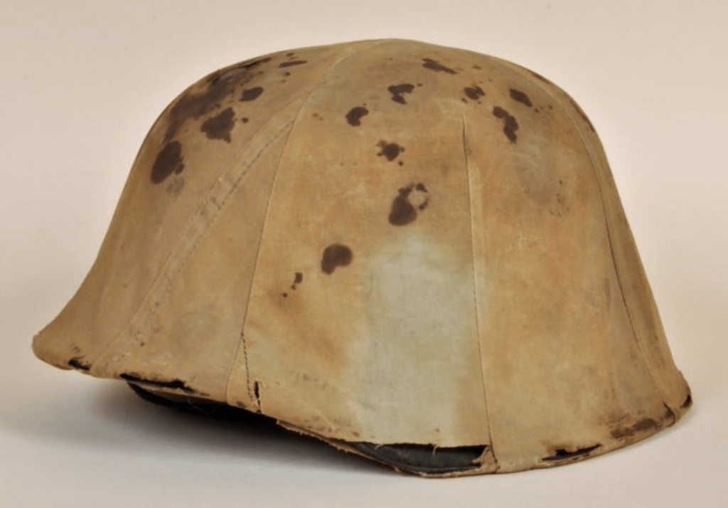 M42 WW2 German Army Camouflage Helmet & cover.
