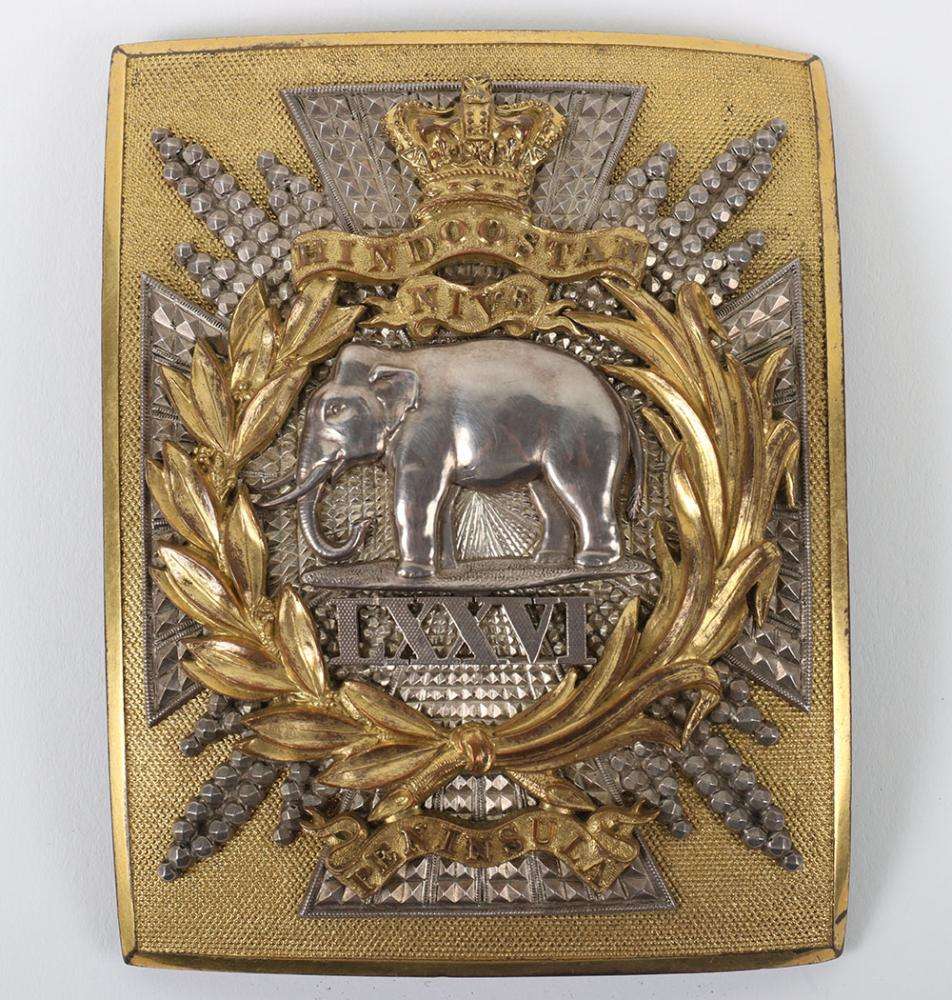 76th Regiment of Foot Officer's Belt Plate for sale in auction