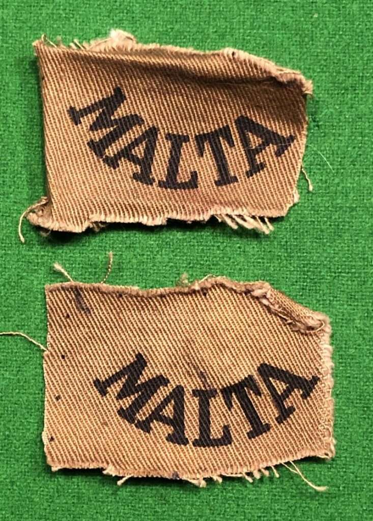WW2 Malta shoulder titles