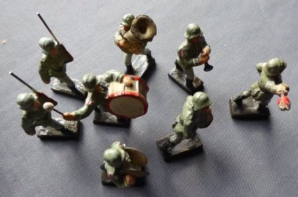 Elastolin 8 piece German army band for sale