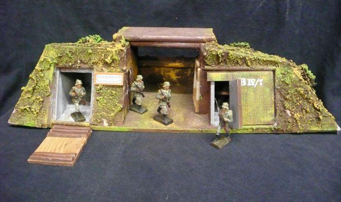 A WW2 Lineol bunker and soldiers for sale